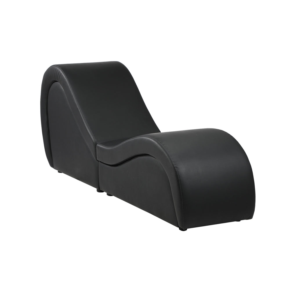 Oikiture Tantra Sofa Love Seat Chaise Lounge Couples Yoga Bed Black-Sofa-PEROZ Accessories