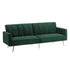Oikiture 3 Seater Sofa Bed Convertible Velvet Green-Sofa Bed-PEROZ Accessories