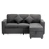 Oikiture 3 Seater Sofa Modular Couch Drawers Ottoman Velvet-Sofa-PEROZ Accessories