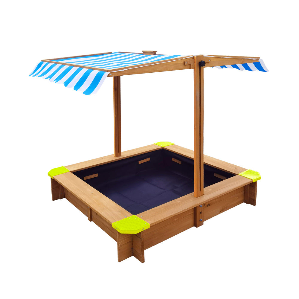 Mazam Sandpit Kids Toy Sandbox with Canopy 95 x 95 x 95cm-Sandpits-PEROZ Accessories