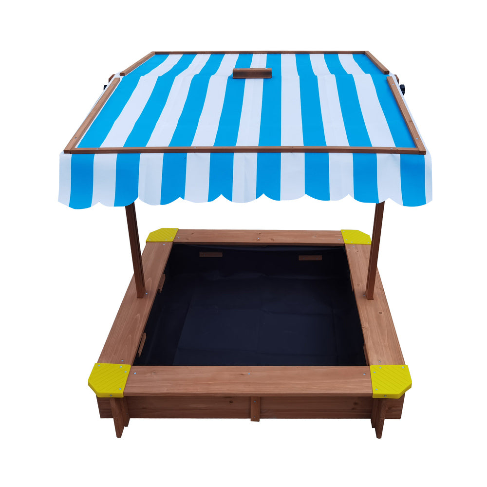 Mazam Sandpit Kids Toy Sandbox with Canopy 95 x 95 x 95cm-Sandpits-PEROZ Accessories