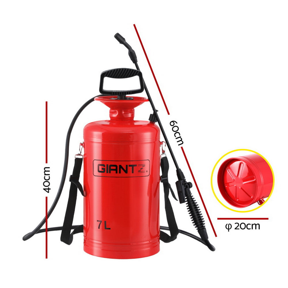 Giantz Weed Sprayer Pressure 7L Shoulder Pesticide Metal-Home & Garden > Garden Tools > Gardening Accessories-PEROZ Accessories