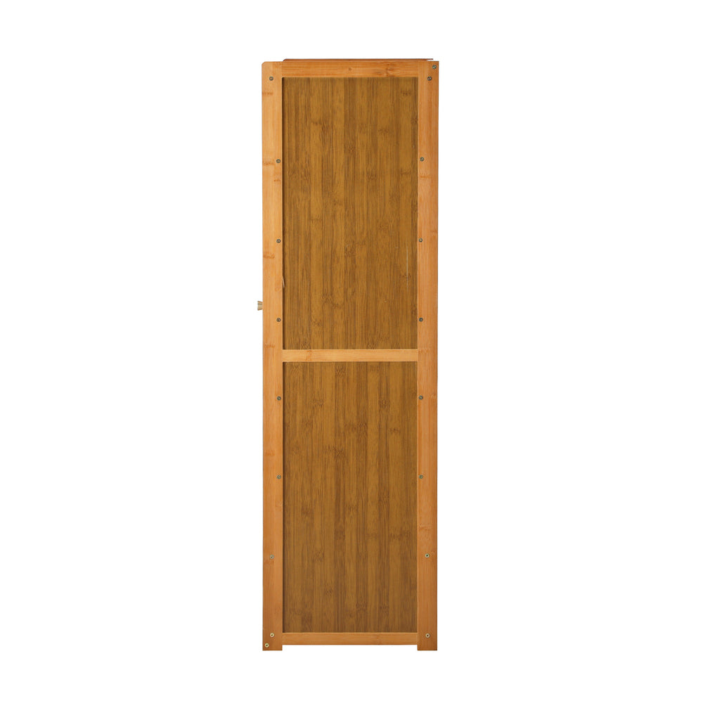 Oikiture Shoe Storage Cabinet 3 Doors 7 Shelves Brown-Shoe Storage Cabinet-PEROZ Accessories