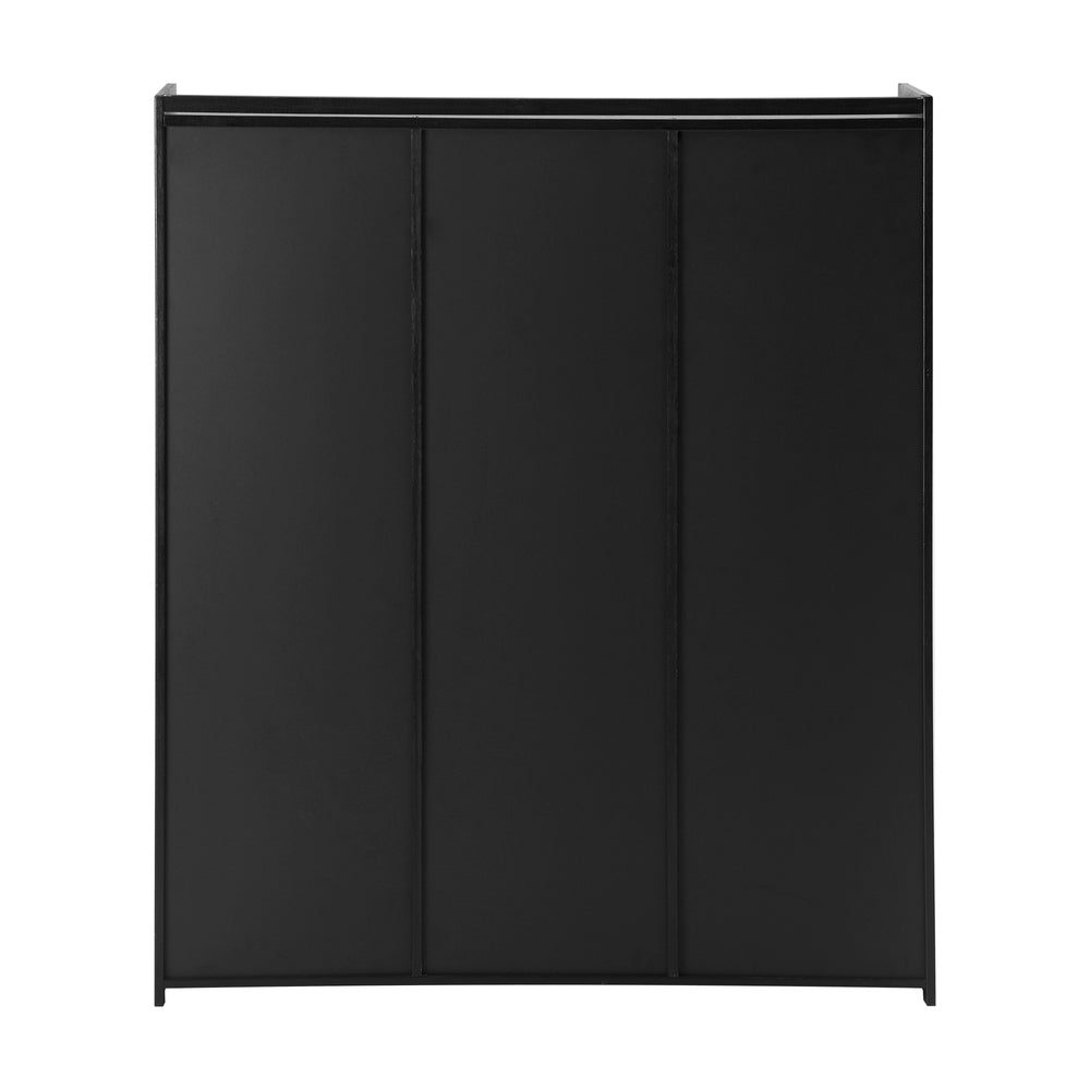 Oikiture Shoe Storage Cabinet 3 Doors Rattan Style-Shoe Storage Cabinetss-PEROZ Accessories