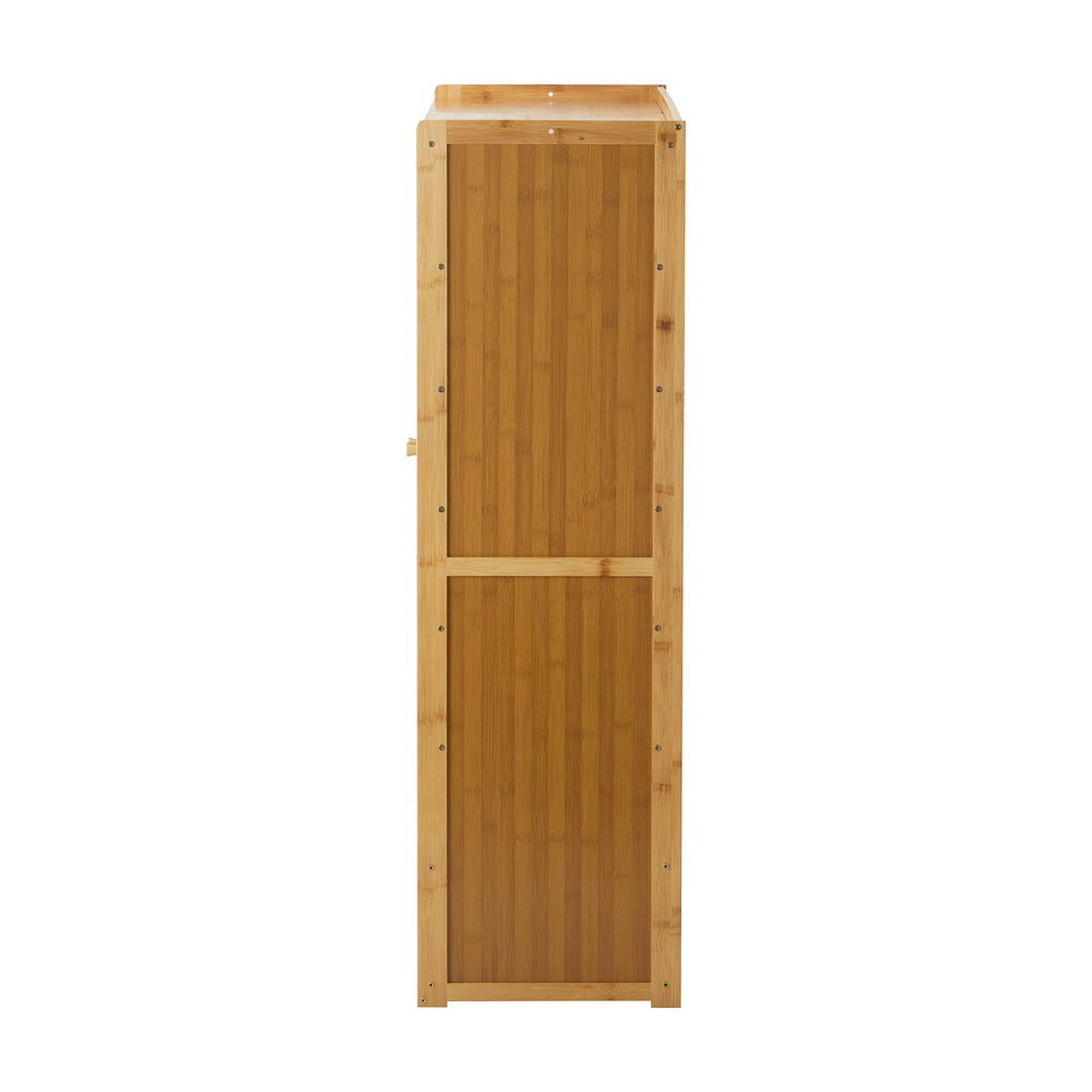 Oikiture Shoe Cabinet with 3 Rattan Doors 6 Shelves-Shoe Storage Cabinetss-PEROZ Accessories