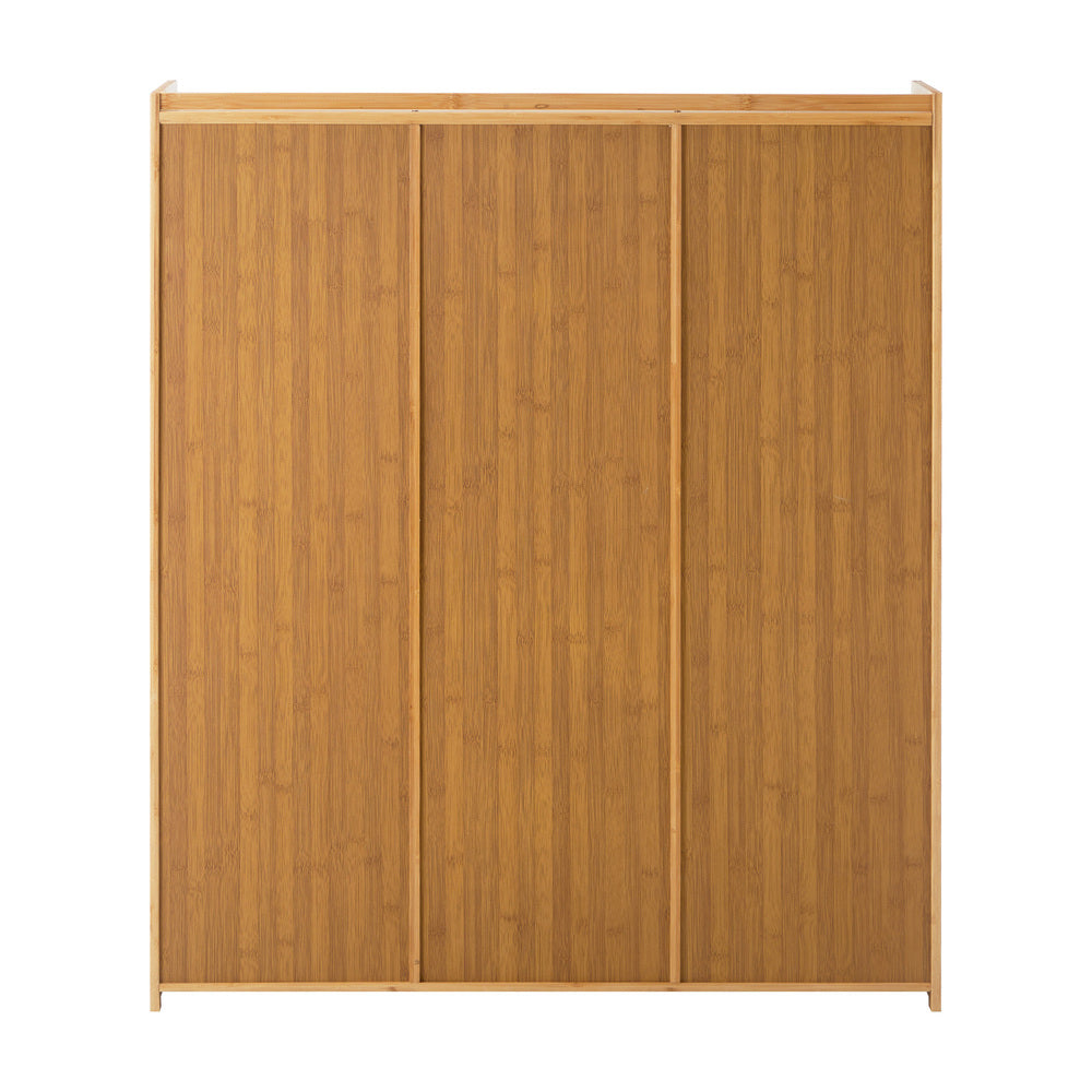 Oikiture Shoe Cabinet with 3 Rattan Doors 6 Shelves-Shoe Storage Cabinetss-PEROZ Accessories