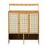 Oikiture Shoe Storage Cabinet 3 Door with Hanging Hooks-Shoe Storage Cabinetss-PEROZ Accessories