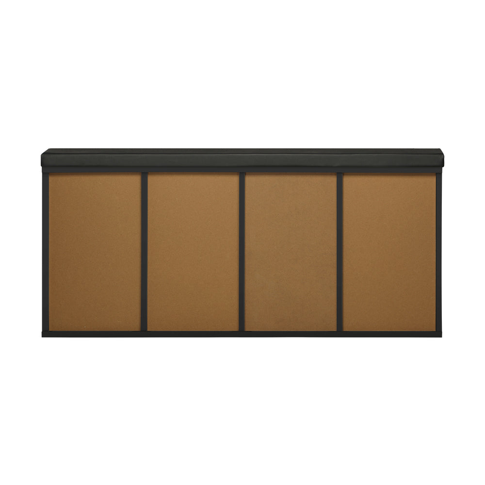 Oikiture Shoe Bench 105cm Shoe Storage Cabinet Orgaiser Rack Storage Shelf Black-Shoe Storage Cabinets-PEROZ Accessories