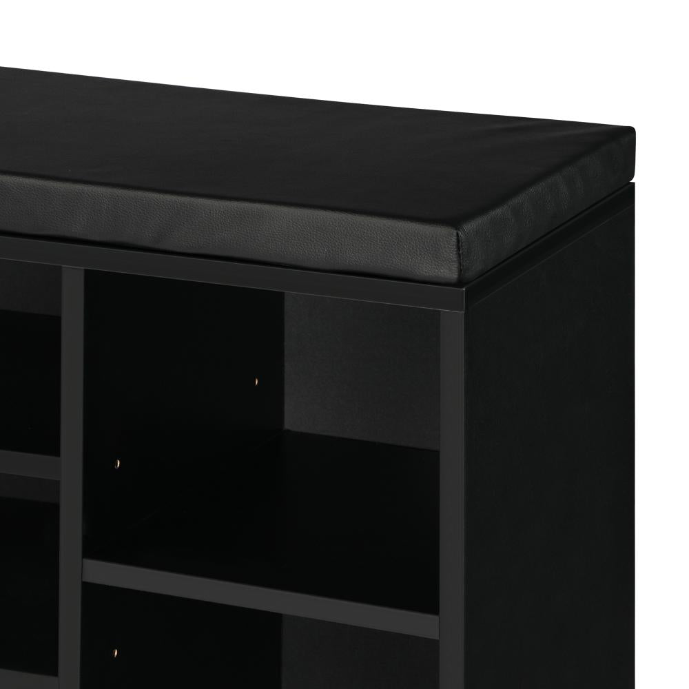 Oikiture Shoe Bench 105cm Shoe Storage Cabinet Orgaiser Rack Storage Shelf Black-Shoe Bench-PEROZ Accessories
