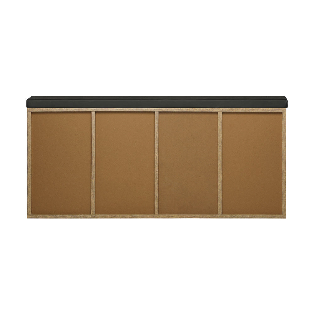 Oikiture Shoe Bench Shoe Storage Rack PU Padded Seat Organiser Cupboard-Shoe Storage Cabinets-PEROZ Accessories