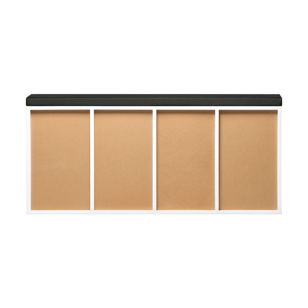 Oikiture Shoe Bench 105cm Shoe Storage Cabinet Orgaiser Rack Storage Shelf Black and White-Shoe Storage Cabinets-PEROZ Accessories