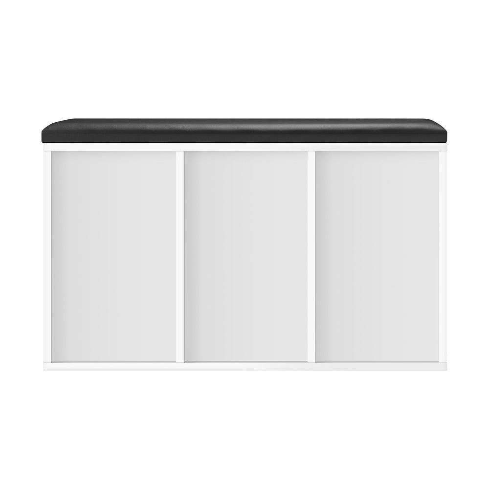 Oikiture Shoe Cabinet Bench Organiser Shoe Rack Storage Padded Seat Wooden Shelf-Shoe Storage Cabinets-PEROZ Accessories