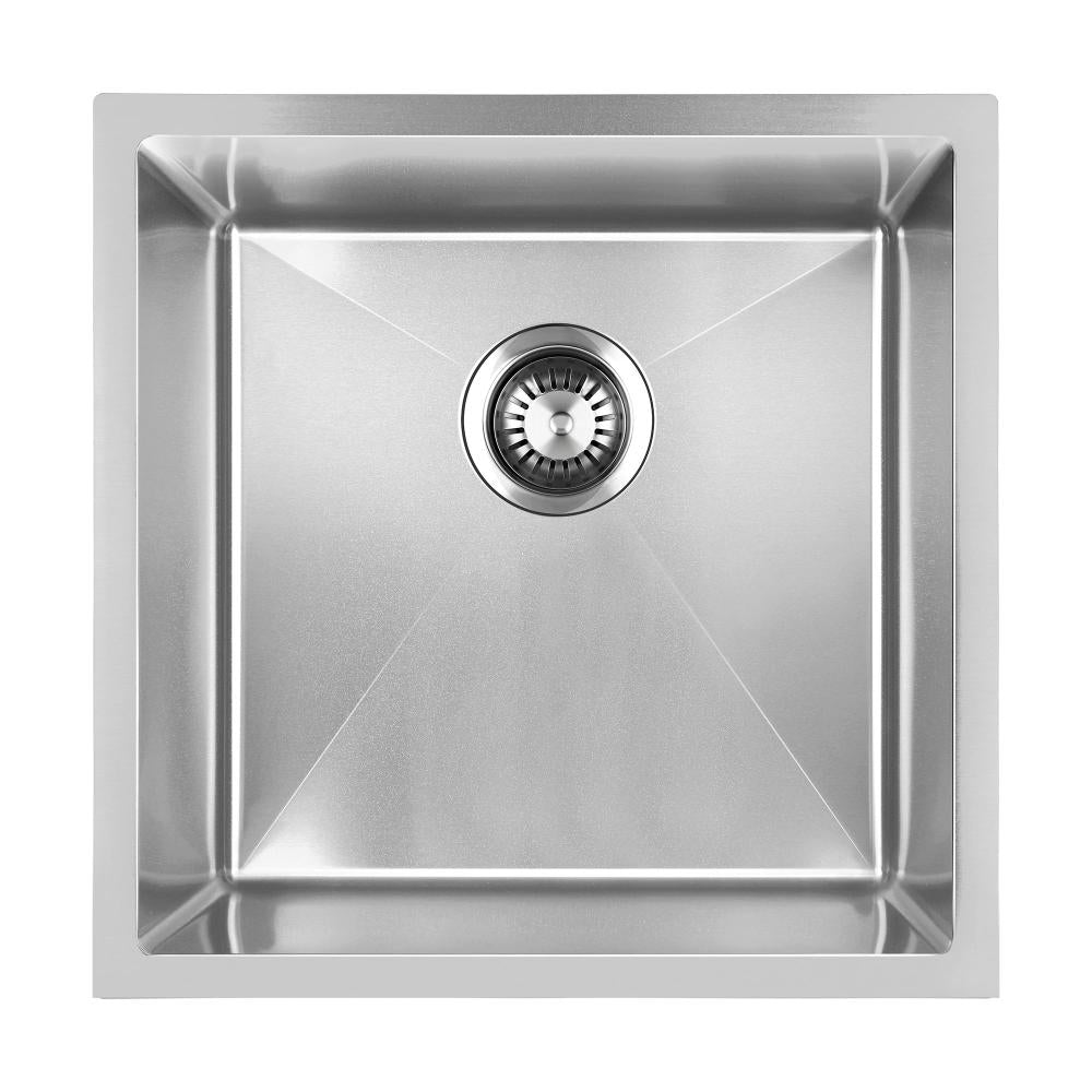 Welba Kitchen Sink Stainless Steel Bathroom Laundry Basin Single Silver 44X44CM-Stainless Steel Sink-PEROZ Accessories
