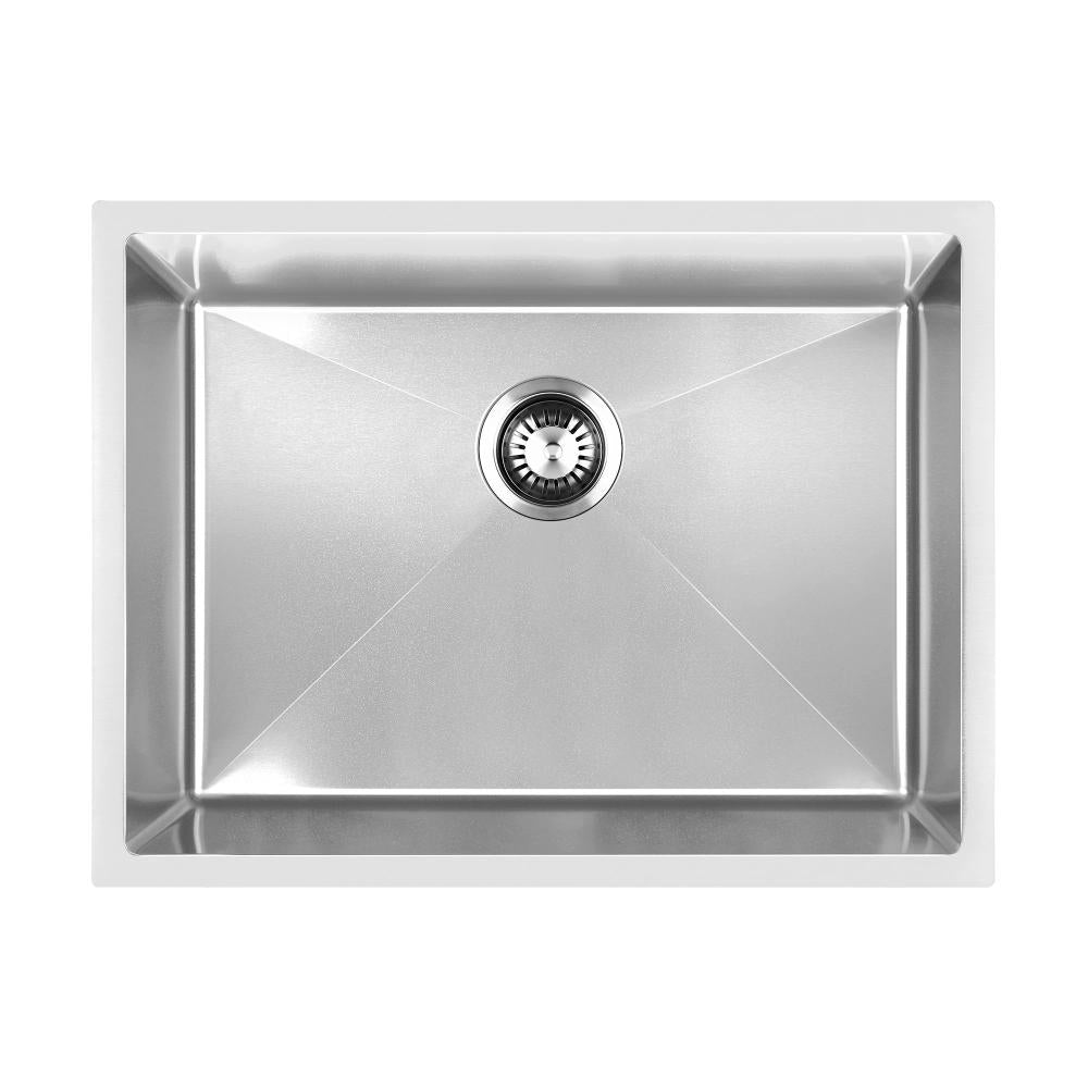 Welba Kitchen Sink Stainless Steel Bathroom Laundry Basin Single Silver 58X44CM-Stainless Steel Sink-PEROZ Accessories