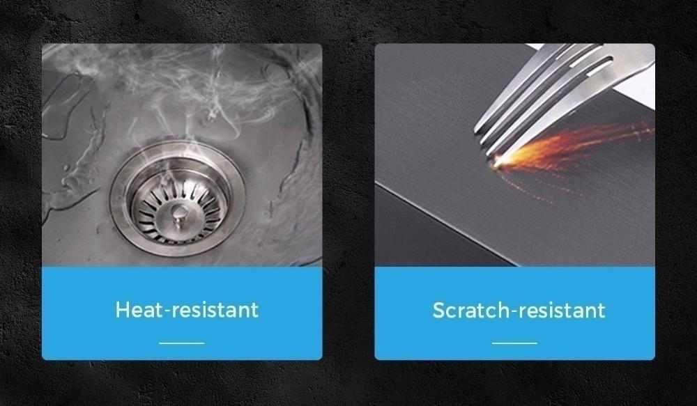 Welba 44X44CM Stainless Steel Sink Single Bowl with Waste Black-Stainless Steel Sink-PEROZ Accessories