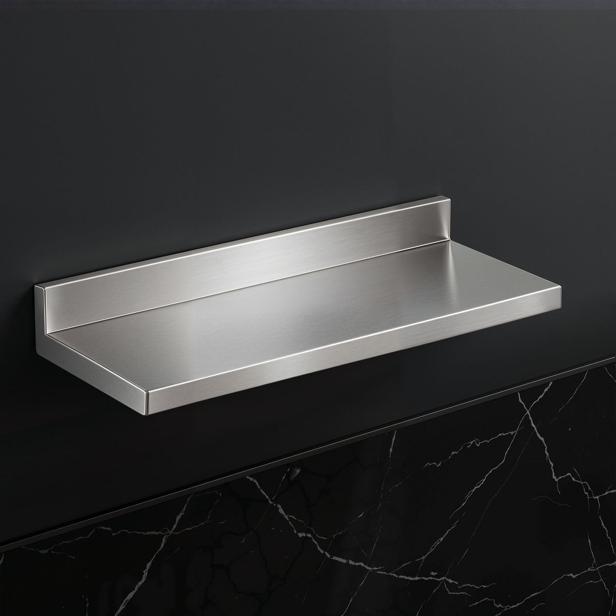 Cefito 610 x 220mm 430 Stainless Steel L-Shaped Kitchen Wall Shelf-Tools > Tools Storage > Wall Storage Racks-PEROZ Accessories