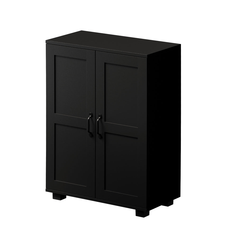 Oikiture Storage Cabinet Buffet Sideboard 2 Door Black-Storage Cabinet-PEROZ Accessories