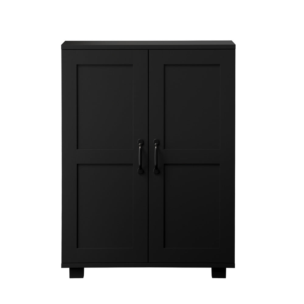 Oikiture Storage Cabinet Buffet Sideboard 2 Door Black-Storage Cabinet-PEROZ Accessories