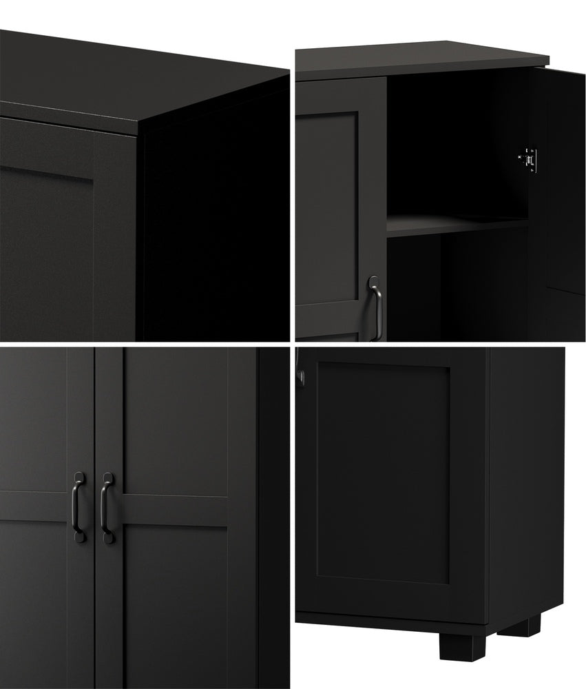 Oikiture Storage Cabinet Buffet Sideboard 2 Door Black-Storage Cabinet-PEROZ Accessories