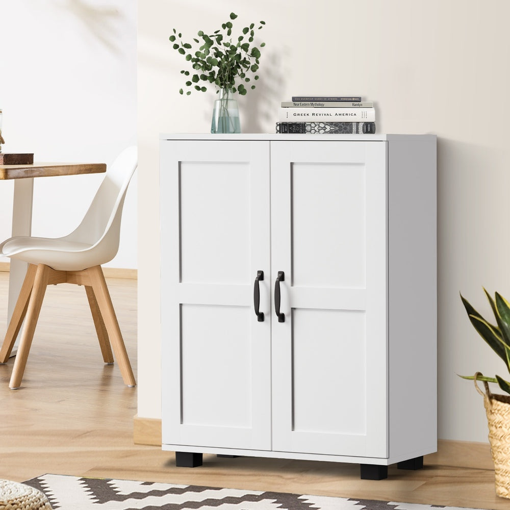 Oikiture Storage Cabinet Buffet Sideboard 2 Door White-Storage Cabinet-PEROZ Accessories