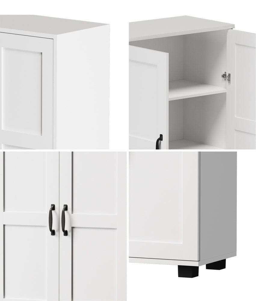 Oikiture Storage Cabinet Buffet Sideboard 2 Door White-Storage Cabinet-PEROZ Accessories