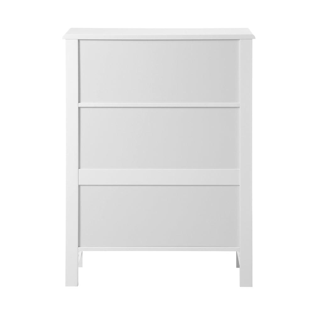 Oikiture Bathroom Cabinet Two Rattan Door White-Bathroom Cabinets-PEROZ Accessories