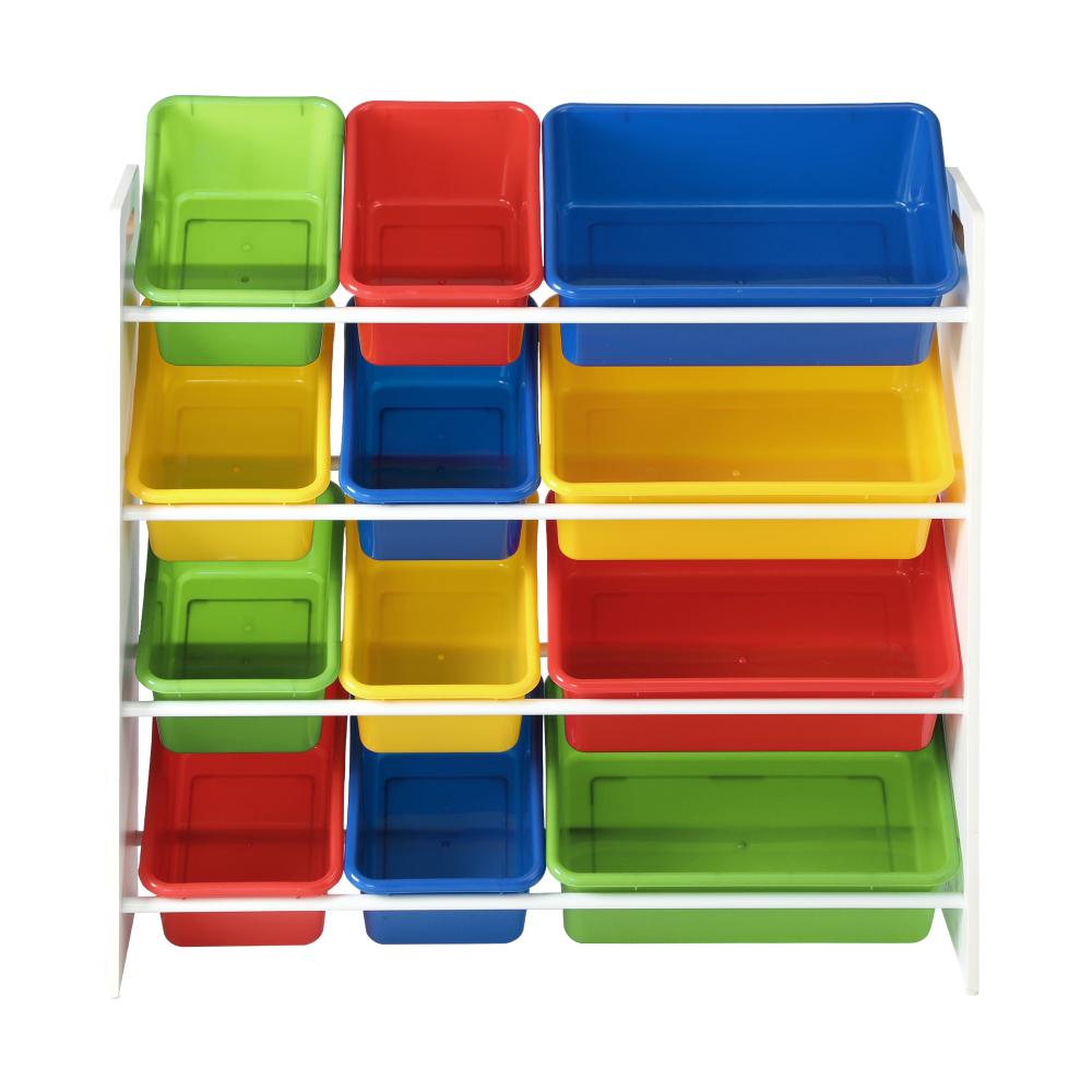 Oikiture Kids Toy Box Organiser 12 Bins Display Shelf Storage Rack Drawer-Kid Storage-PEROZ Accessories