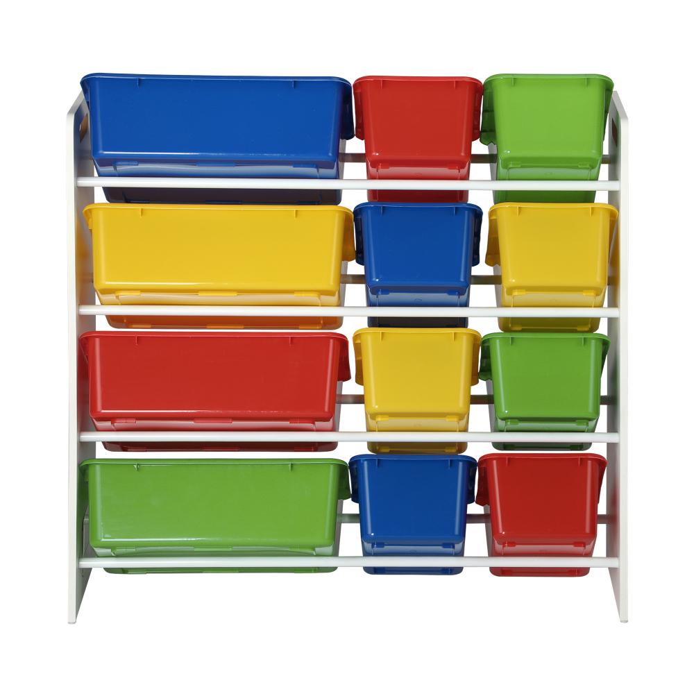 Oikiture Kids Toy Box Organiser 12 Bins Display Shelf Storage Rack Drawer-Kid Storage-PEROZ Accessories