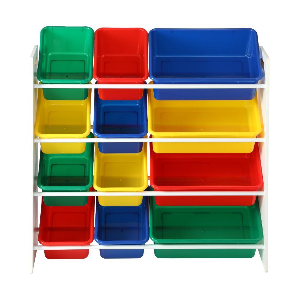 Oikiture Kids Toy Box Organiser 12 Bins Display Shelf Storage Rack Drawer-Kid Storages-PEROZ Accessories