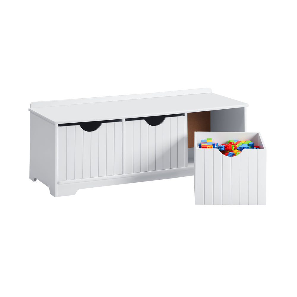 Oikiture Kids Toy Storage Box Organiser Seating Bench-Kid Storage-PEROZ Accessories