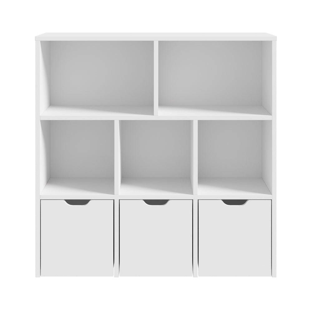 Oikiture Kids Storage Organiser Cabinet With Removable Box White-Kid Storage-PEROZ Accessories