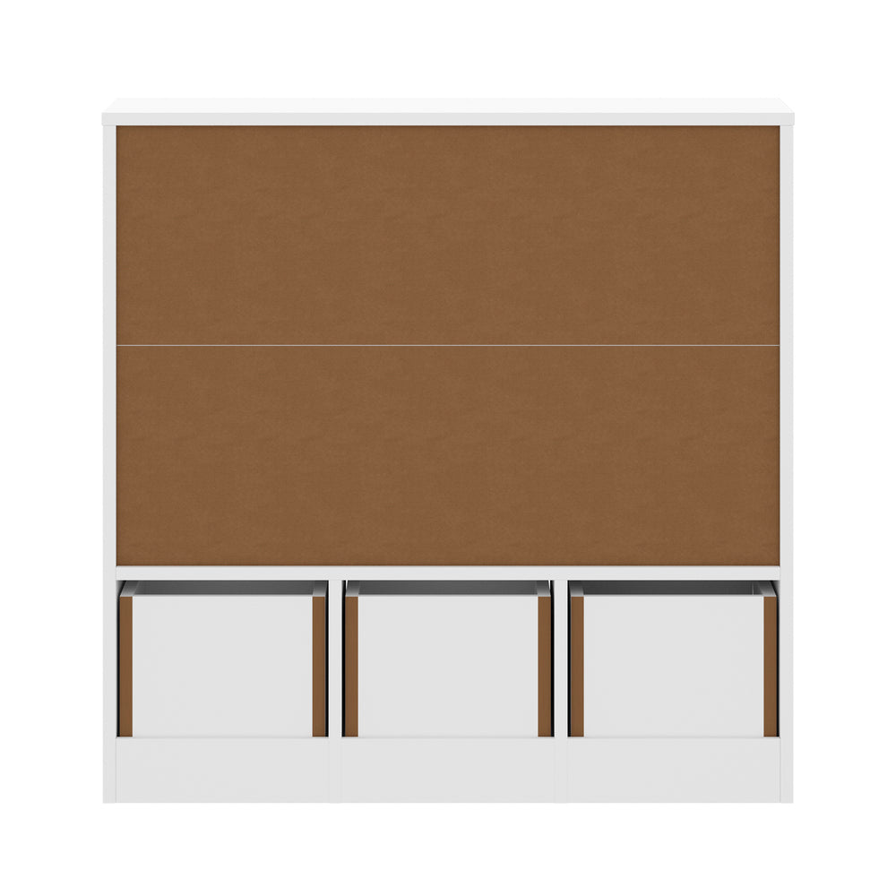 Oikiture Kids Storage Organiser Cabinet With Removable Box White-Kid Storage-PEROZ Accessories