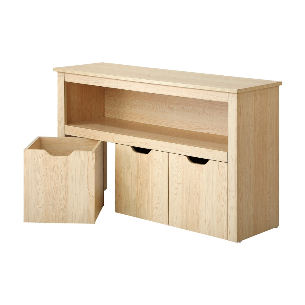 Oikiture Kids Toy Storage Cabinet With Storage Box Natural-Kid Storage-PEROZ Accessories