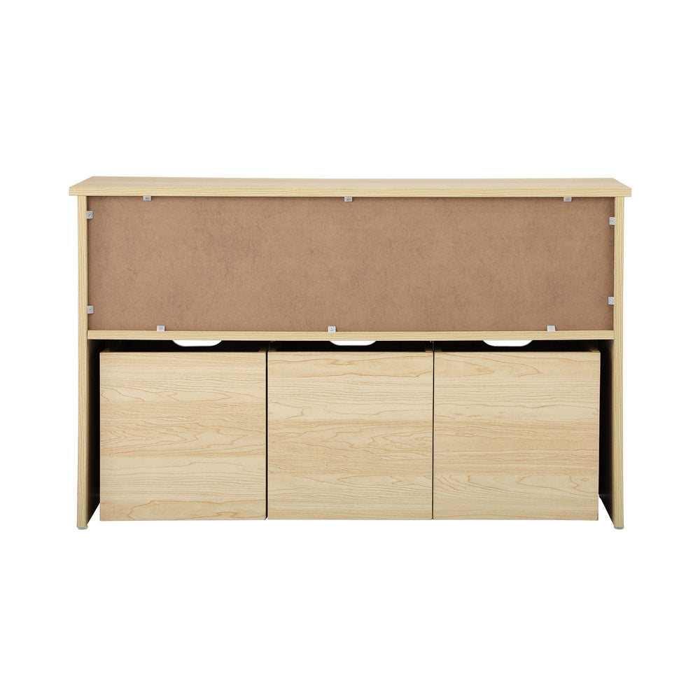 Oikiture Kids Toy Storage Cabinet With Storage Box Natural-Kid Storage-PEROZ Accessories