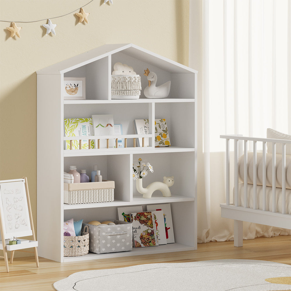 Oikiture Kids Bookshelf Bookcase Organiser Display Shelf-Bookshelf-PEROZ Accessories