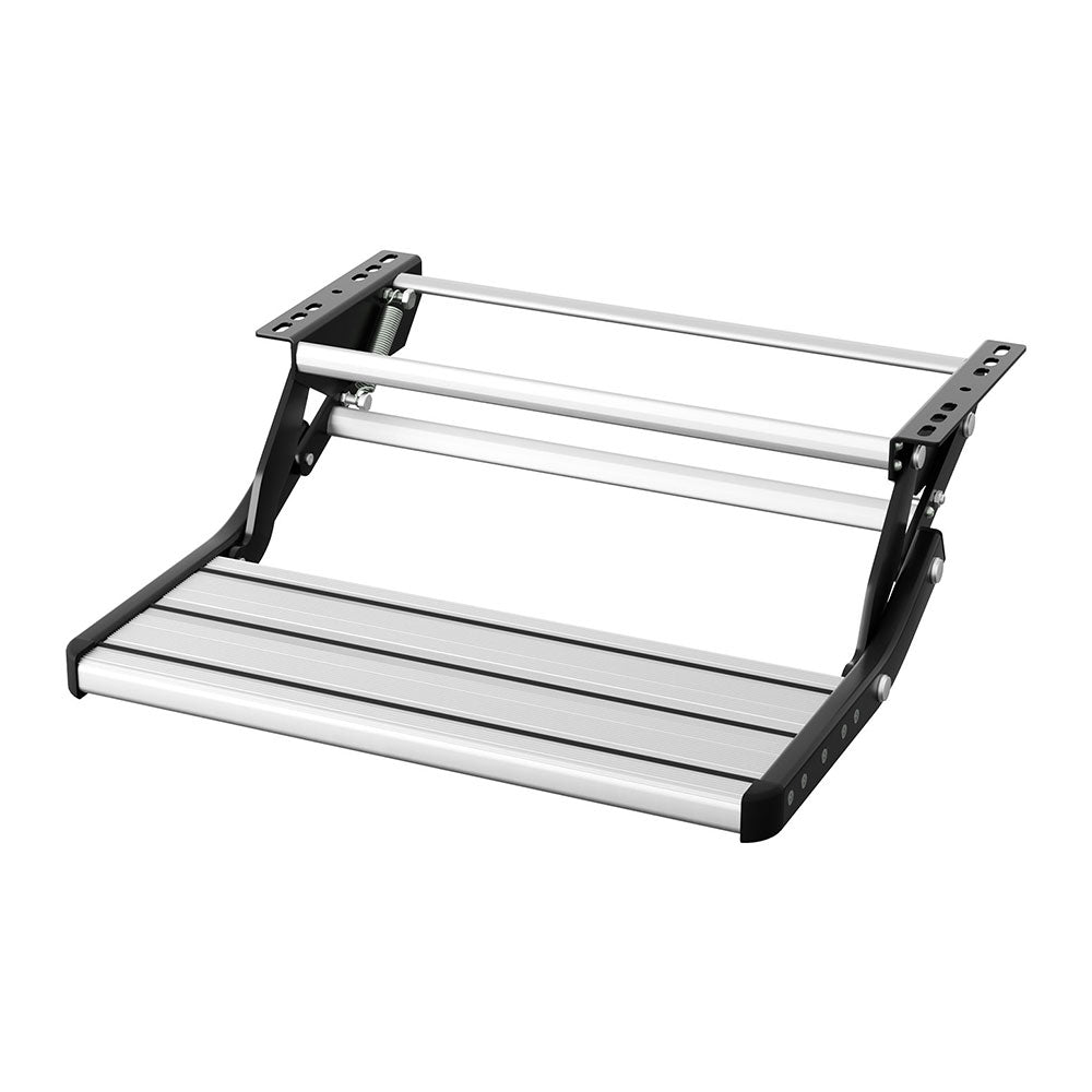 Weisshorn Caravan Step Pull Out Step Single Aluminium 200KG-Auto Accessories > Auto Accessories Others > Automotive Loading Ramps-PEROZ Accessories