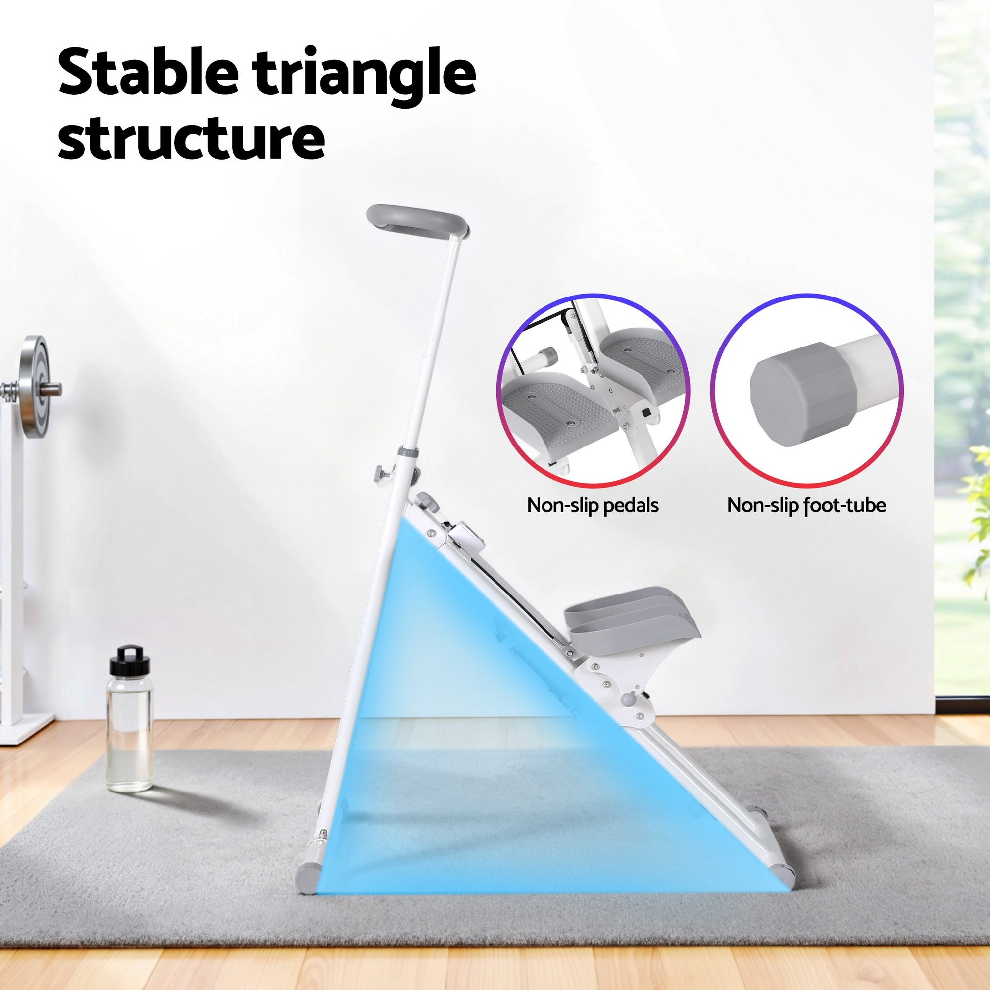 Everfit Step Machine Stair Climber for Home Gym Exercise Foldable LED Display Adjustable Handlebar-Sports & Fitness > Exercise, Gym & Fitness > Gym & Training Step-PEROZ Accessories