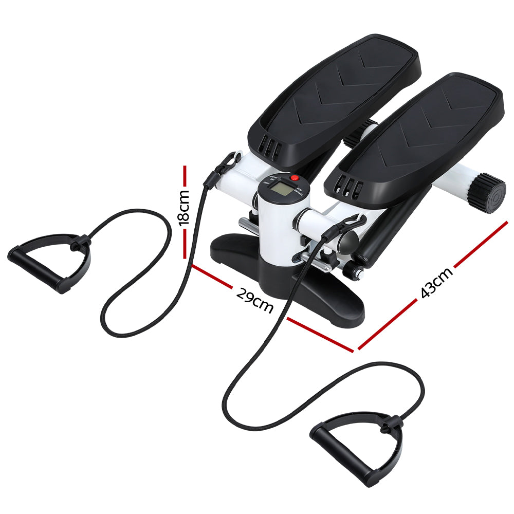 Everfit Mini Stepper with Resistance Rope Aerobic Trainer 150KG White-Sports & Fitness > Fitness Accessories-PEROZ Accessories