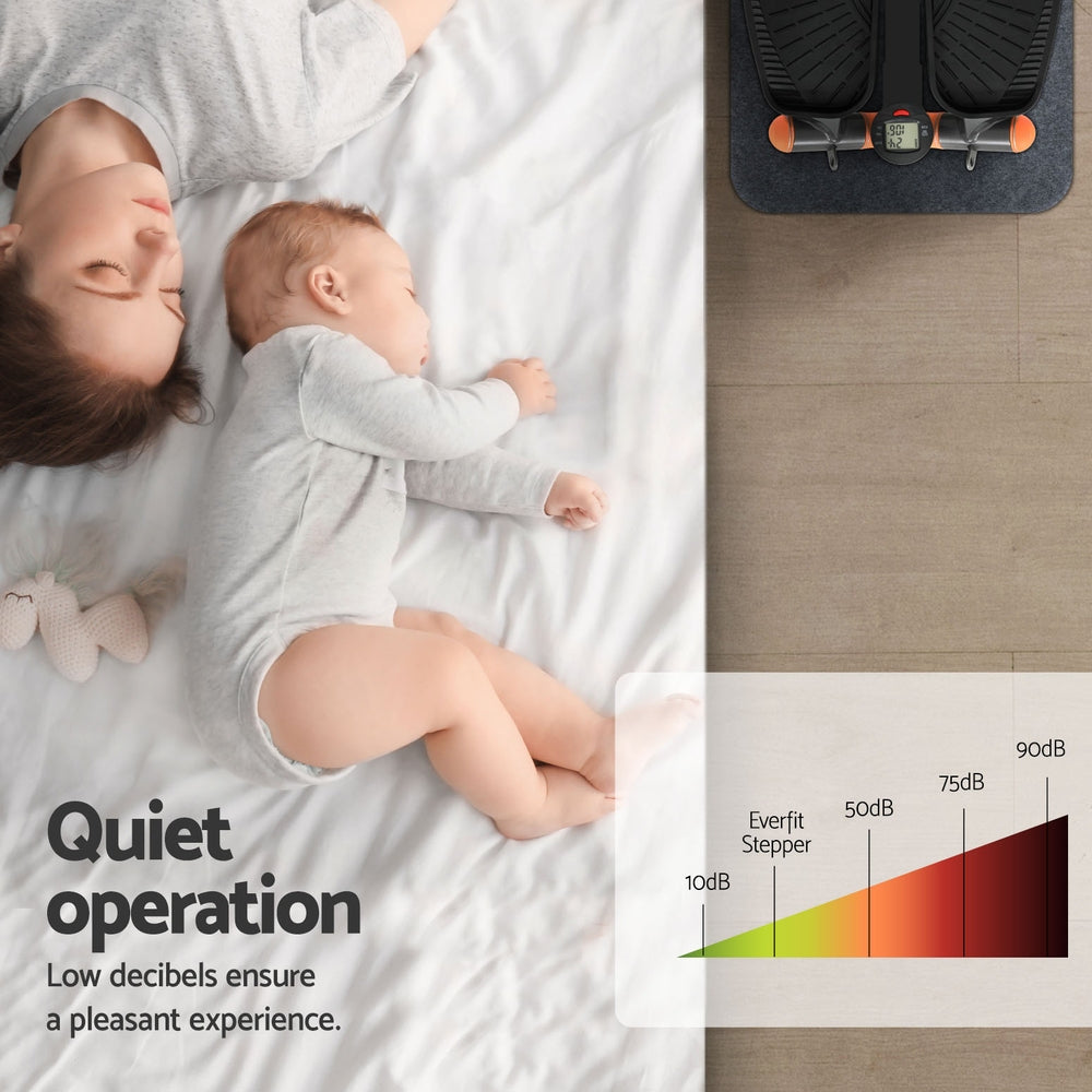 Everfit Mini Stepper with Resistance Rope Aerobic Step Trainer Home Gym 150KG-Sports & Fitness > Exercise, Gym & Fitness > Gym & Training Step-PEROZ Accessories