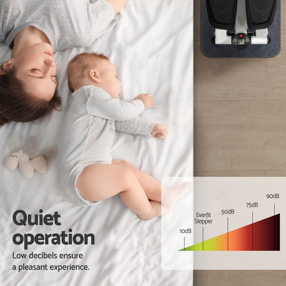 Everfit Mini Stepper Resistance Rope Aerobic Step Trainer Home Workout 150KG-Sports & Fitness > Exercise, Gym & Fitness > Gym & Training Step-PEROZ Accessories