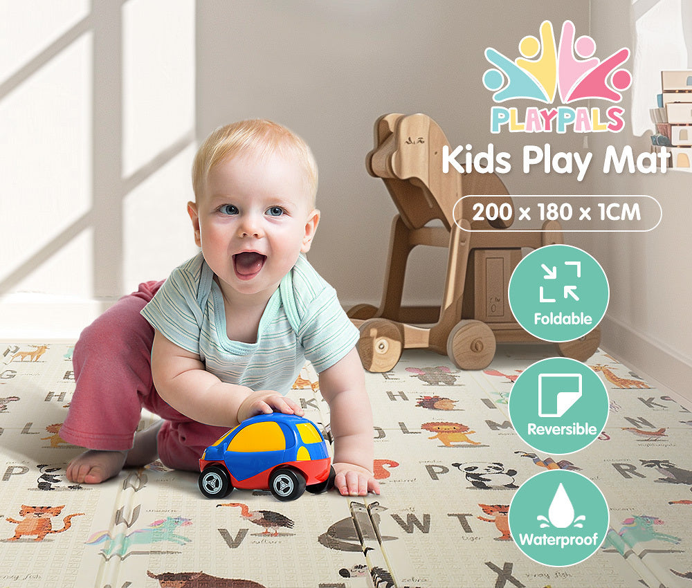 Playpals Kids Play Mat Folding XPE Foam Double Pad Non-slip Carpet-Kid Play Mat-PEROZ Accessories
