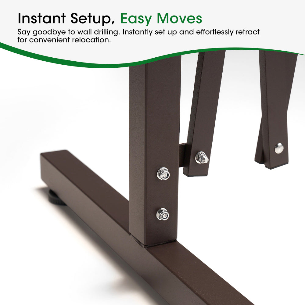 ZUNI Garden Fence Gate Expandable Barrier Indoor Outdoor Brown-Fence Gate-PEROZ Accessories