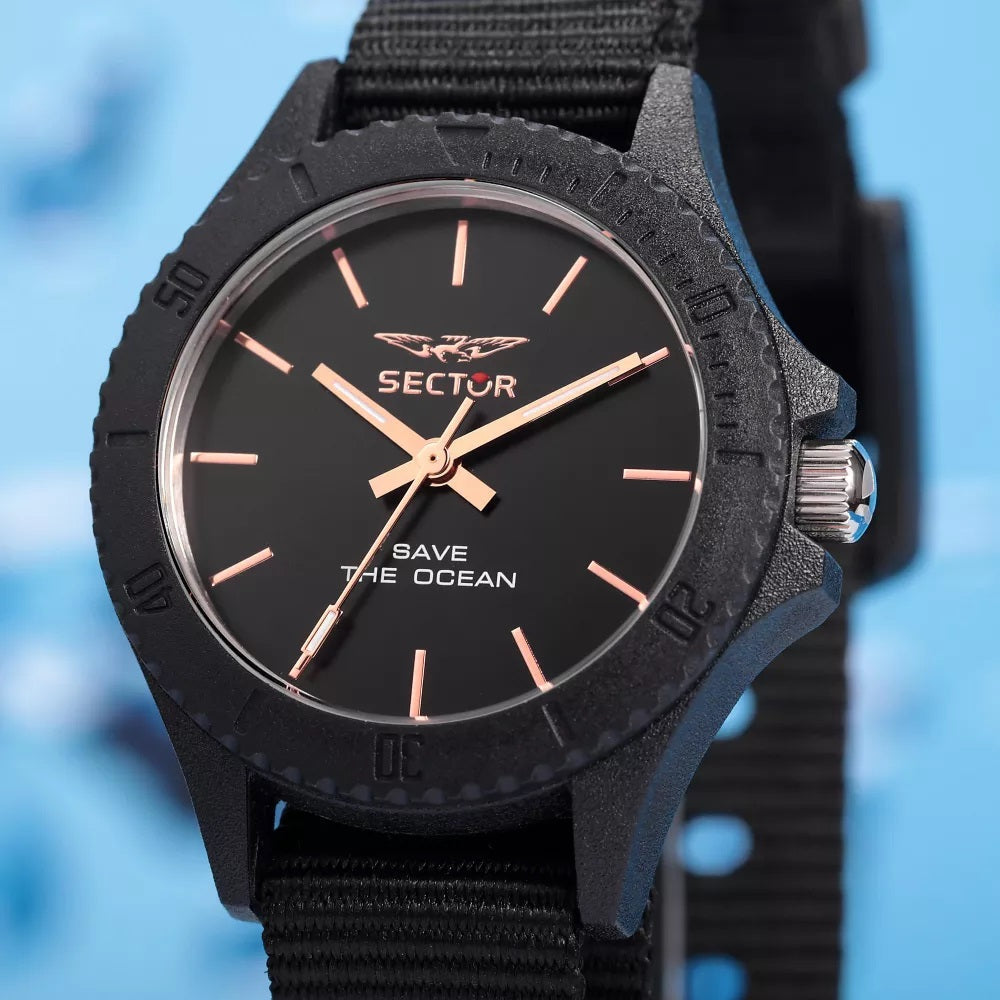 Sector Ladies Save the Ocean Black Nato Watch-PEROZ Accessories