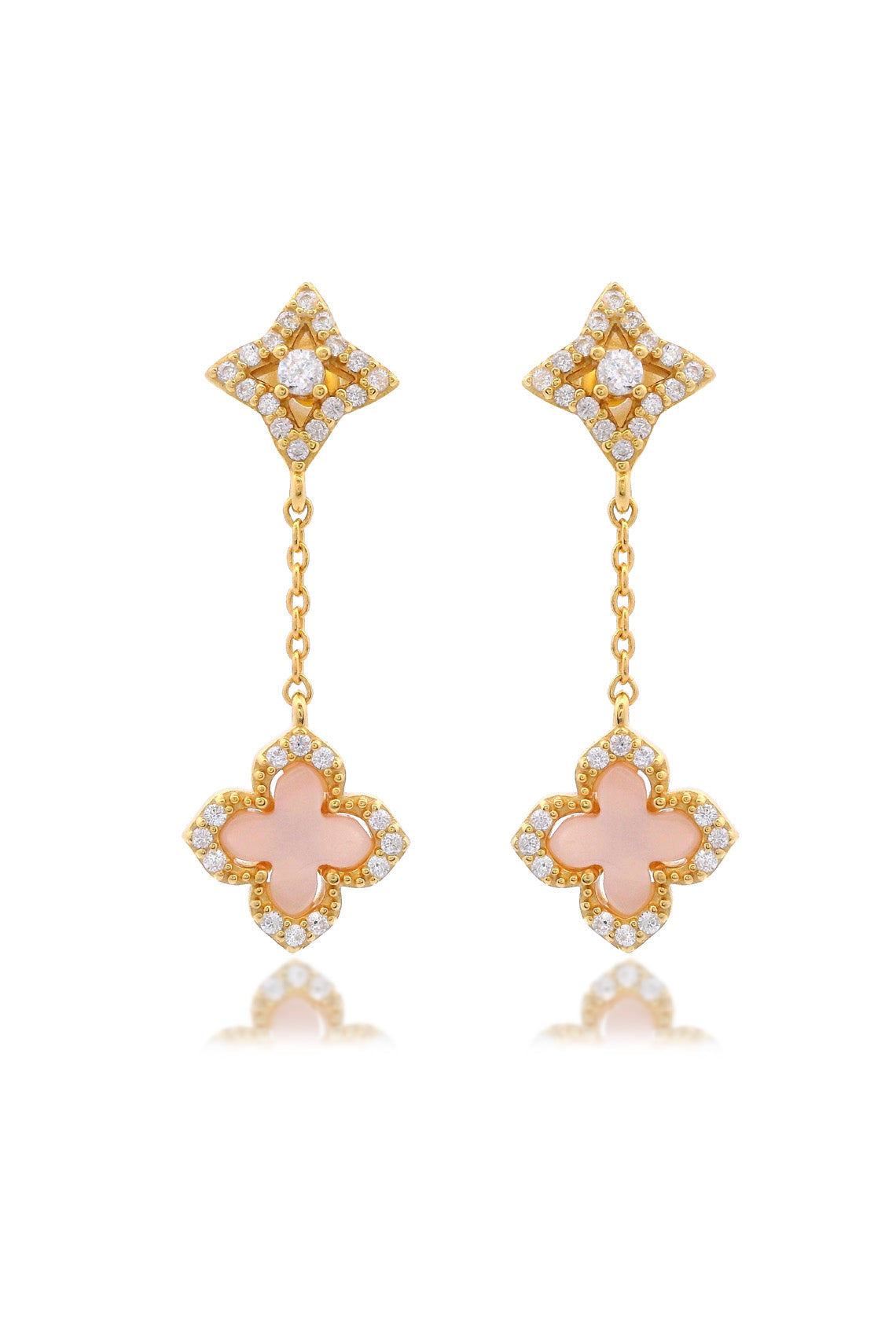 SYDNEY SOIRÉE FAIRWATER MOTHER OF PEARL DROP EARRINGS GOLD-PEROZ Accessories