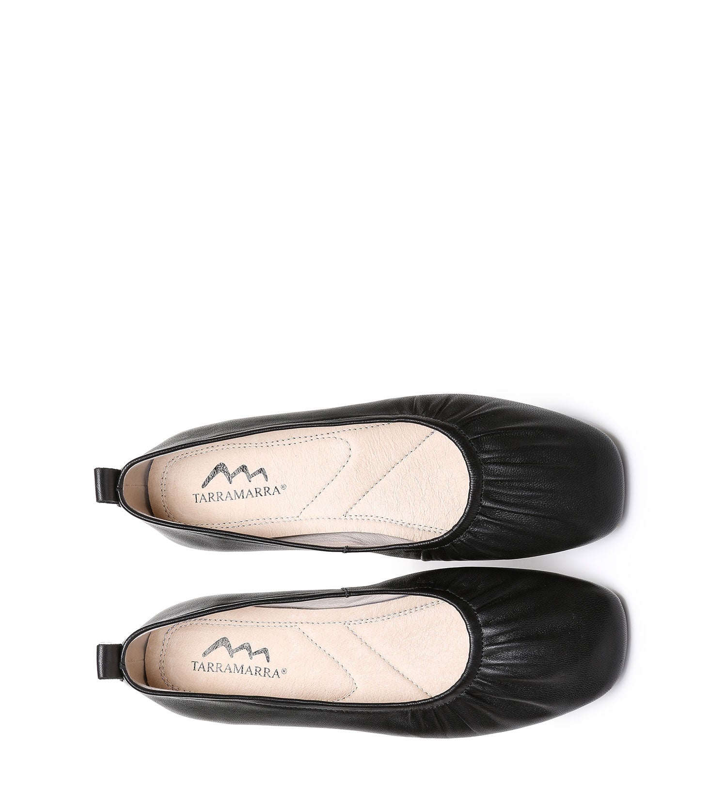 TARRAMARRA Square Toe Leather Ballet Flats Women Devora-Flats-PEROZ Accessories
