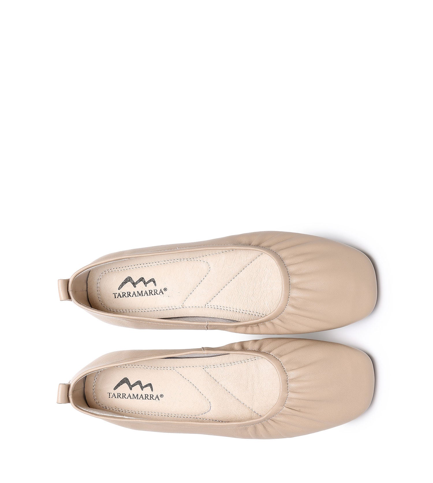 TARRAMARRA Square Toe Leather Ballet Flats Women Devora-Flats-PEROZ Accessories