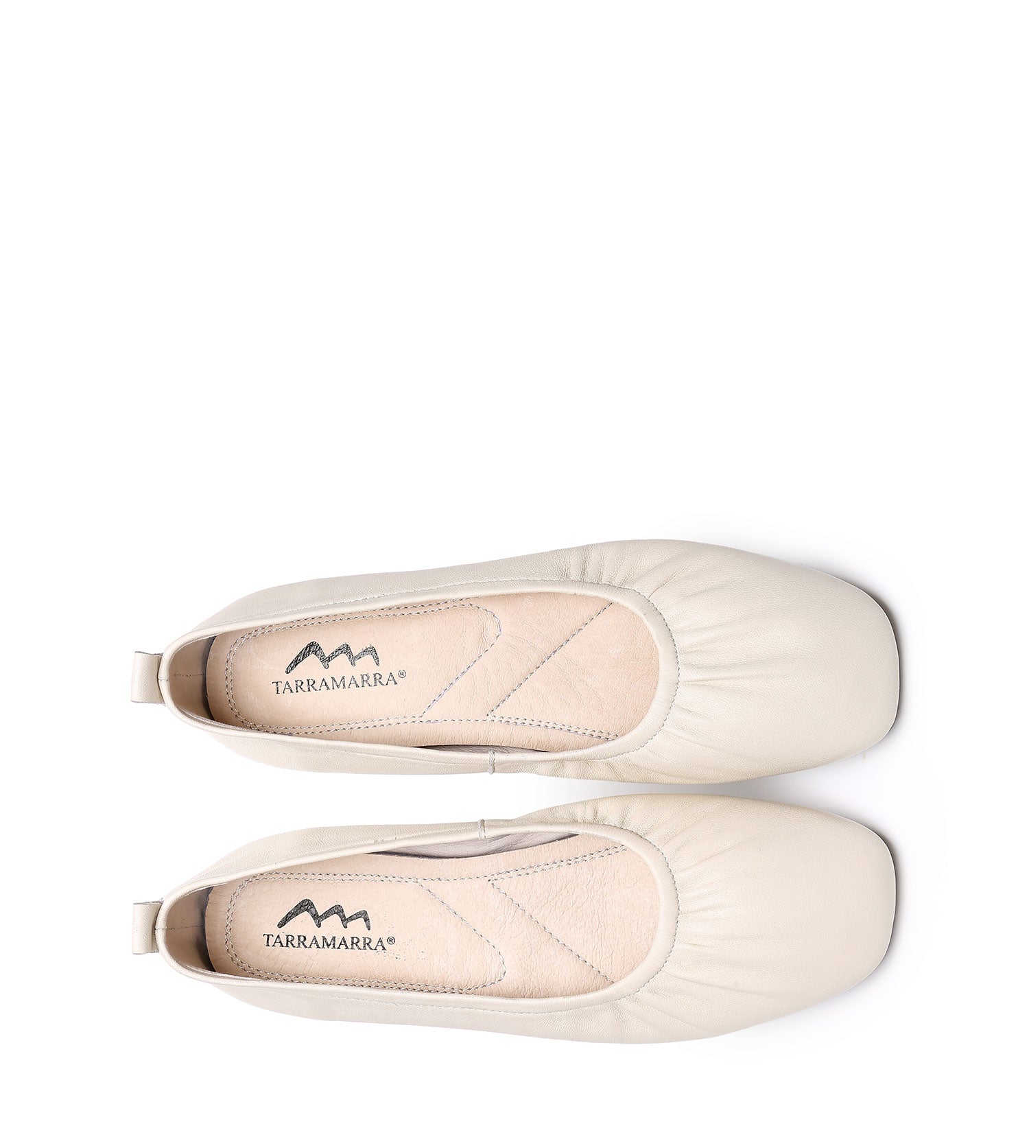 TARRAMARRA Square Toe Leather Ballet Flats Women Devora-Flats-PEROZ Accessories