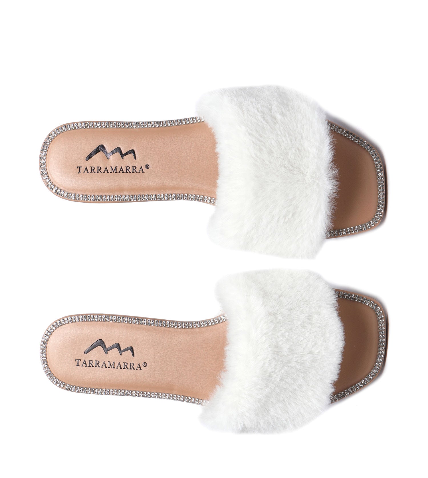 TARRAMARRA Fluffy Diamante Sandals for Women - TA7058-Sandals-PEROZ Accessories