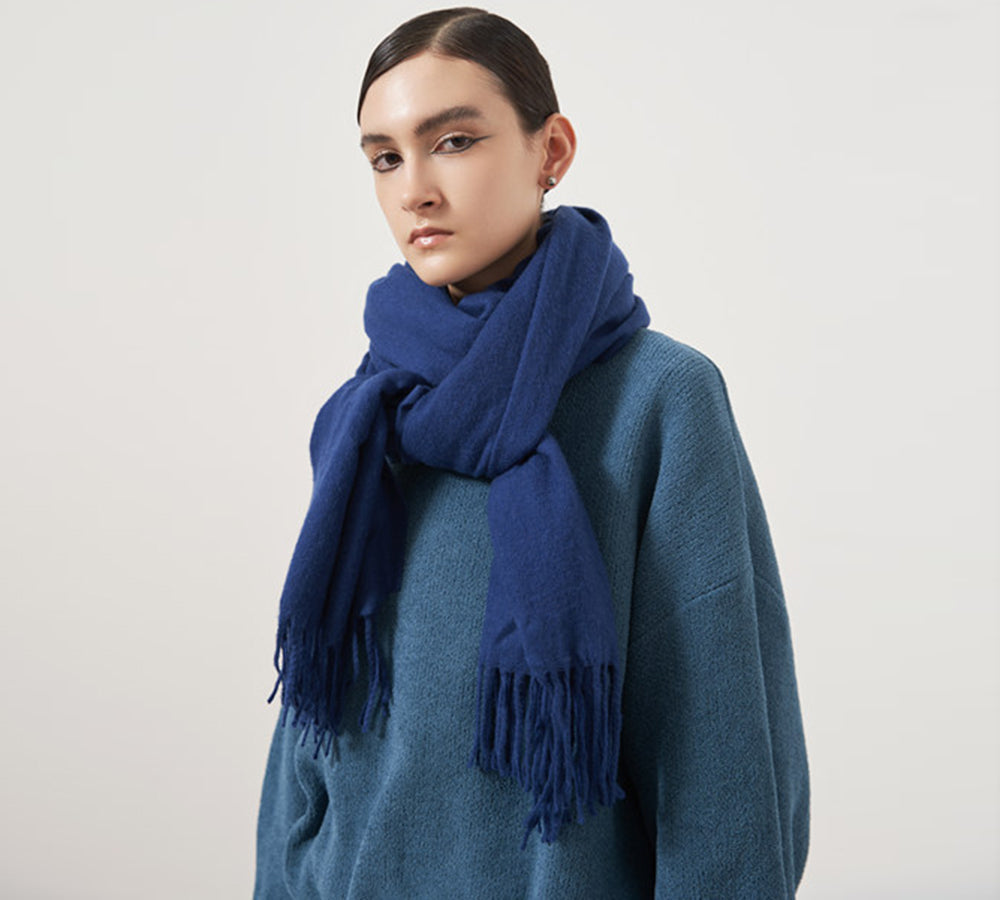 TARRAMARRA® Wool Blend Nonnie Plain Scarf-PEROZ Accessories