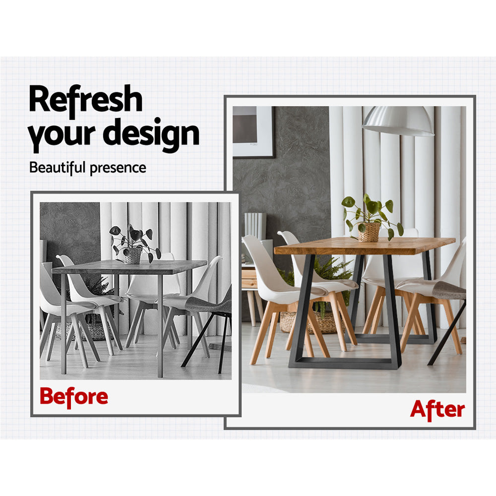 Artiss Metal Table Legs DIY Trapezoid 65X90CM Set of 2-Home & Garden > DIY > Table Tops & Bases-PEROZ Accessories